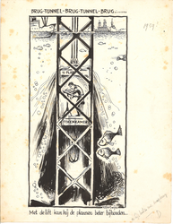 CMO11701-008 In de tekening wordt de draak gestoken met de plannenmakerij m.b.t. de Y-tunnel.